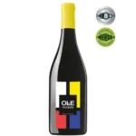 Fles Ole de Passion Macabeo witte wijn uit Manchuela, met het logo van de groene Hamersma en een sticker met de 8,5 punten van De Grote Hamersma.
