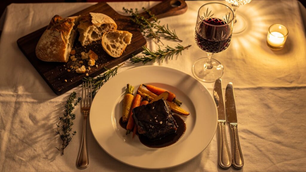 Amarone wijn uit Veneto spijscombinatie diner wildgerecht.