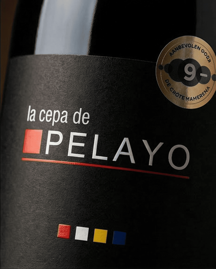La Cepa de Pelayo etiket met 9- de Grote Hamersma punten.