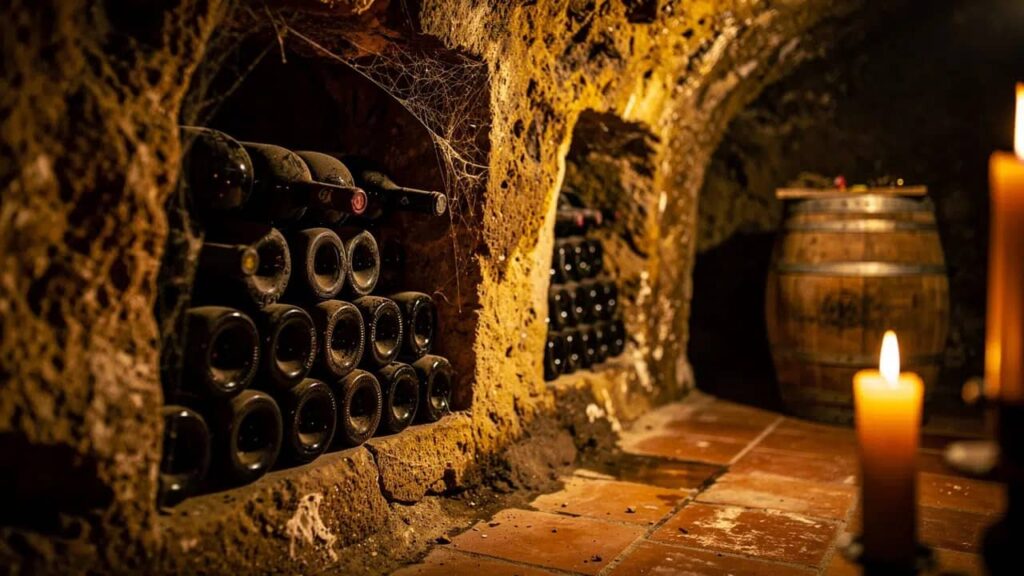 Rioja historische wijnkelder oude flessen. Rioja historische wijnkelder oude flessen.