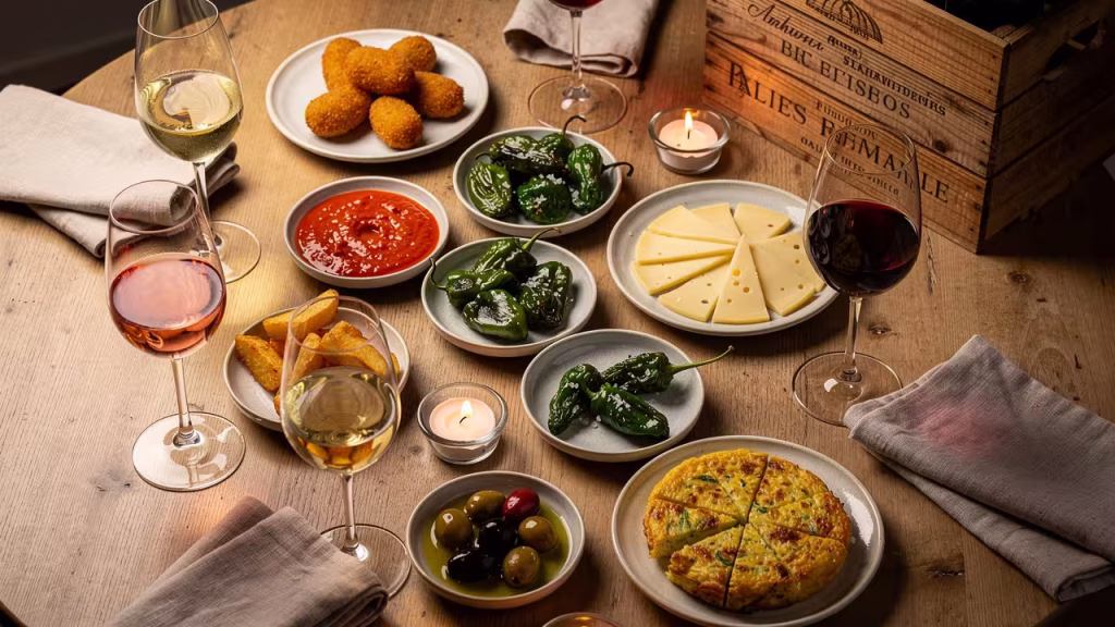Perfecte tapasavond thuis met vier verschillende wijnen Perfecte tapasavond thuis met vier verschillende wijnen
